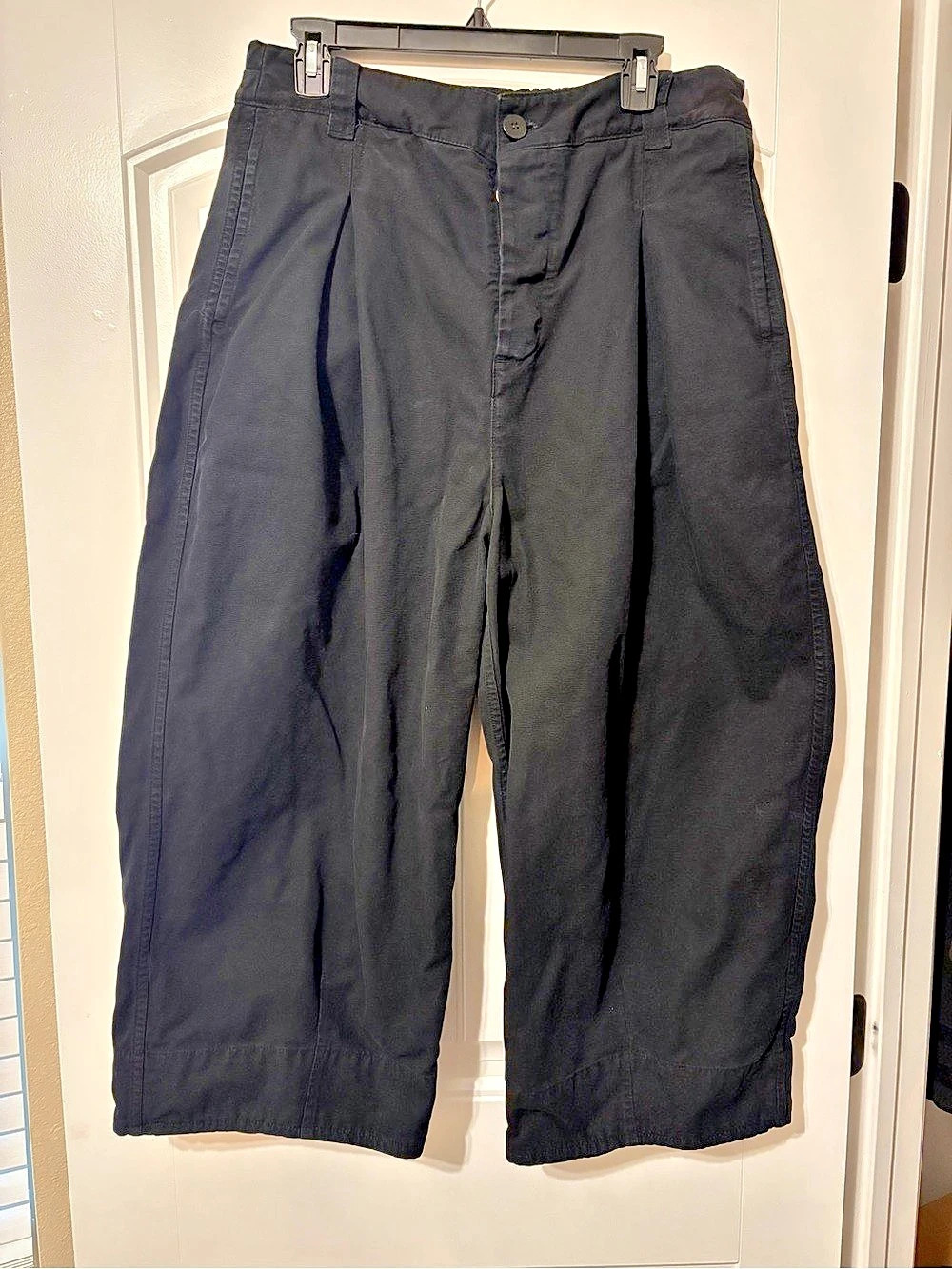Toogood The Etcher Trouser Wide Leg Pants in Black Size Large.